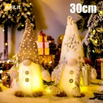 Glowing Gnome Christmas Faceless Doll 30cm Tree Decorations Night Light Xmas Gift (New)