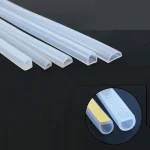 1 10M D Shape Silicone Rubber Sealing Strip Semi Circle Hollow High Temperature Self (New)