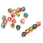 30 Lot 8mm Round Pumpkin Acrylic Loose Spacer Beads for DIY Earrings Necklace Bracelet (New)