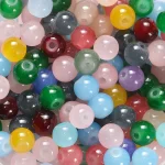 30 50 6mm Glass Round Beads Colorful Spacer Loose Beads for Necklace Bracelet Diy (New)