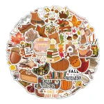 50 Creative Fall Illustration Stickers Laptop Handbooks Phone Cases iPad Cup Stickers (New)