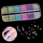 Nails Art Bubble Rhinestones Purple Yellow Pink Accessories Glass 3d Epoxy Glass Parts (New)