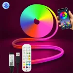 USB Neon Rope Lights,Flexible Led Rope Lights Control with App Remote,Music Sync Gaming Neon (New)