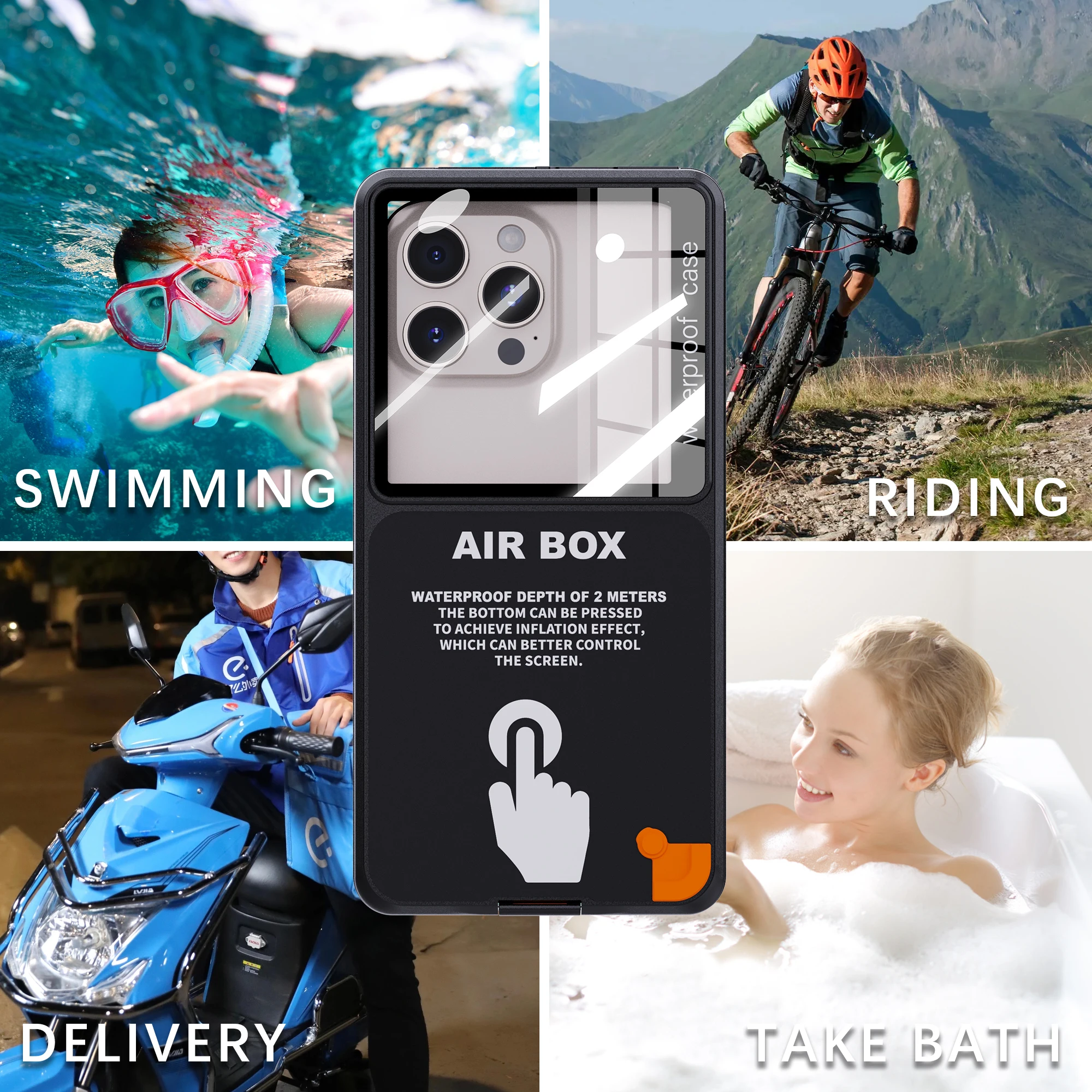 S6a02ff5e52694e639db16022463a4782b IP68 Waterproof Phone Bag Touch Screen Underwater Protective Pouch With Lanyard For Phones (New) - Image 1