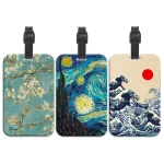Oil Painting Plastics Baggage Tag Artistic Suitcase Backpack Anti Lost Listing ID Card Holder (New)