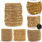 2Meters Stainless Steel Anti allergy Link Chains for DIY Necklace Bracelet Jewelry Making Accessories (New)