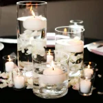 Large Capacity Cylinder Wedding Glass Cup Candlestick Straight Tube Glass Vase Dining Table (New)