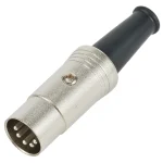 5 Pin DIN Midi Connector Cable Audio Adapter Male Inline Plug Microphone Audio (New)