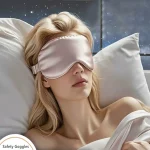 Double Sided Silk Sleeping Eyeshade Light Blocking Breathable Travel Sleep Eye Mask Shields Protective (New)