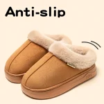 Childrens Winter Slippers Indoor Outdoor Anti slip Thick Sole Warm Comfortable Parent child Shoes Leisure (New)
