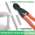 Length 11.8In Compression Spring Wire Diameter 0.6 0.7 0.8 1.0 1.2 1.5mm Long Pressure 65Mn Steel Springs for (New)