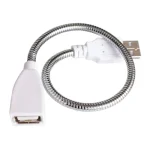 USB Desk Lamp with Power Cable Extension Cord Flexible Metal Hose   Adjustable (New)