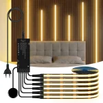 1 2 3 4 5 6 in 1 Black B Cob Acoustic Wall Panel Decor LED Strip Lighting Kit Hand (New)
