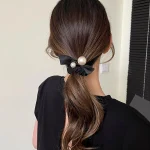 1 2 Fashion Minimalist Artiricial Pearl Hair Scrunchies Elastic Hair Band For Women Girls (New)