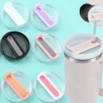 Sealing Splash Spill Proof Replacement Lids for Stanley 40 Oz Tumbler with Handle (New)
