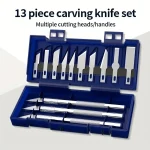 13 Metal Carving Knife Pen Set Art Seal Cutting Manual Tool Kit Non Slip (New)