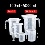 100 5000ml Thickened Plastic Measuring Cup with Scale Food Grade Measuring Cup Experimental Measuring (New)