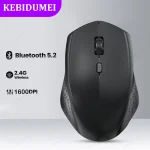 Bluetooth 5.2 Mouse 2.4G Wireless Mouse Dual Mode Silent Mouse Rechargeable Gaming Mouse 1600DPI (New)