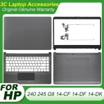 New For HP 240 G8 245 G8 14-CF 14-DF 14-DK 14-DP 14S-CR 14S-CF Laptop LCD Back Cover Front Bezel Hinge Palmrest Bottom Case Grey (New)