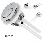 Handle Toilet Press Button Dual Flush Toilet Water Tank Button Round Valve Push (New)