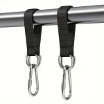 1 2 Durable Hanging Belt Hammock Swing Hanging Belt and Steel Alloy Hooks Outdoor (New)