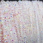 Austrian Crystal White AB Glass Beads 3 4 6 8Mm Transparent With Hole Loose Beads For (New)