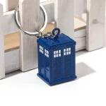 Creative Bule Police Booth Pendant Keychain Tardis Key Chain for Women Men Kids (New)