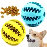 Natural Rubber Pet Dog Toys Dog Chew Toys Tooth Cleaning Treat Ball Extra tough (New)