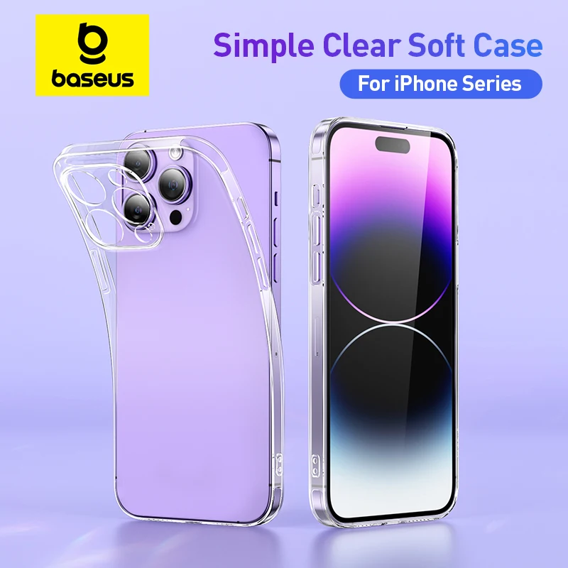 Sa3499eaf39c14a51b07c66932b43c7807 Baseus Clear TPU Case for iPhone 17 16 15 14 13 12 Pro (New) - Image 1