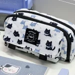 Cute Cat Pencil Case Large Capacity Pencil Bag Multi Functional Storage Stationery Pencil (New)