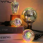 3D Decoration LED Edison Light Bulb E27 6W 110V 220V Vintage Star Lamp (New)