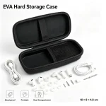 Hard EVA Carrying Storage Case, Shockproof Organizer Bag for Small Electronics, Data Cables, (New)