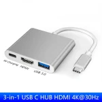 3 IN 1 USB C HUB TYPE C to HDMI Adapter TYPE C Extension (New)