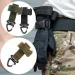 Multi purpose Tactical Gloves Buckle Glove Hook Military Fan Outdoor Climbing Rope Storage Adjust (New)