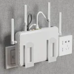 2 Home Router Storage Box Wall Artifact Set top Box Wall mounted Fixture Support Bracket (New)