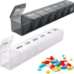 2 7 Days Weekly Pillbox Tablet Holder Medicine Storage Case Drug Container Pill (New)