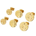 10 Stainless Steel Embossing Ear Posts Studs Base Pins with Earring Plug 18k (New)