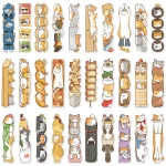 30 Cat Alien Bookmark Creative Portable Laptop Travel Graduation Student Graffiti Stationery Page (New)