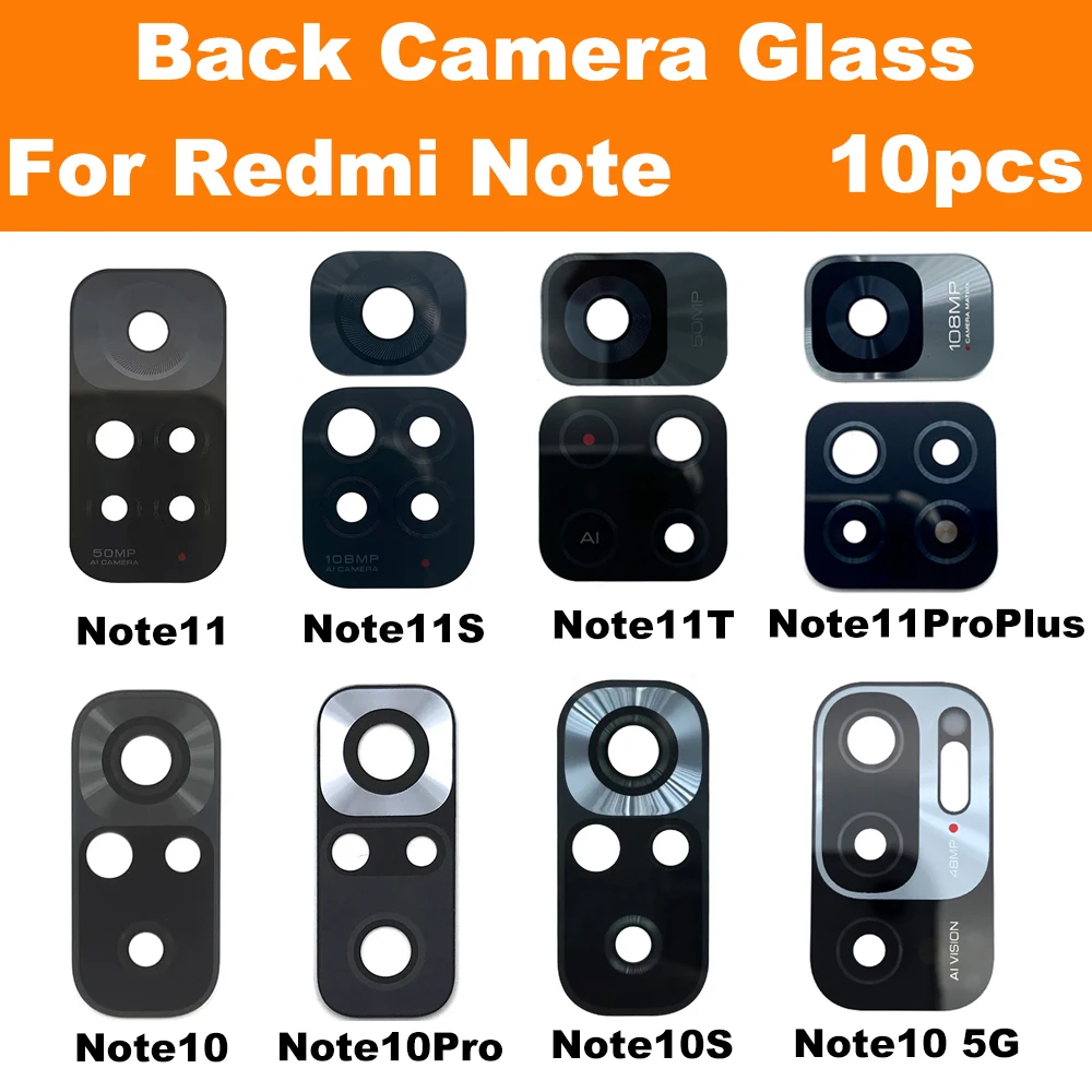 Sbff2745b44274230a9d3c27d7f49e7f5N 10 Back Camera Glass Lens For Xiaomi Redmi Note 10 10S 11 11T (New) - Image 1