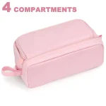 Large Capacity Portable Pencil Case Minimalist Multi Compartment Pencil Case Stationery Organizer Desktop Storage Pouch (New)