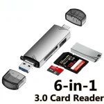 6 in 1 Otg Type C Card Reader USB 3 Micro Sd Mini (New)