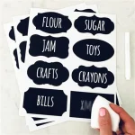 20 75 Waterproof Chalkboard Labels Spice Organizer Label for Household Kitchen Jars Blackboard Stickers (New)