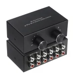 4 Way Bi-Directional RCA Stereo Audio Switch 2 In 4 (New)