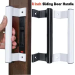 8 Inch Glass Door Pull Handle for Patio Doors Universal Right Left,Aluminum Alloy Sliding (New)