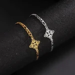 Witchcraft Irish Celtic Knot Charms Bracelets Stainless Steel Witch Knot Chain Bracelet Women (New)