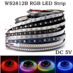 WS2812B 5050 RGBIC 5V Smart LED Strip Individually Addressable IC 30 60 144Pixels Leds metre Black White B (New)