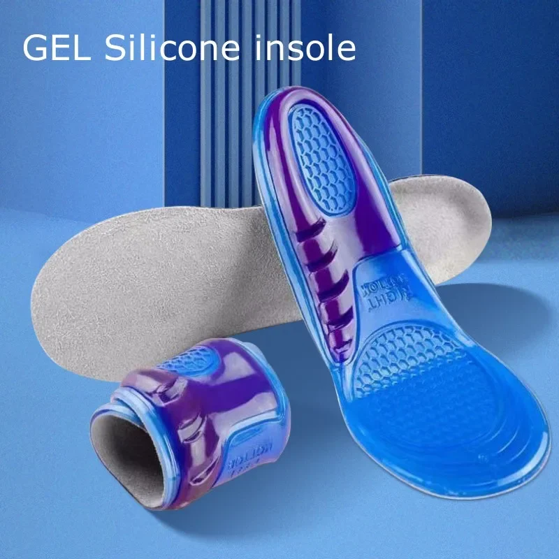 Scc62fe8360314e9b91aaaae69743304dJ GEL Silicone Insoles for Shoes Orthotic Arch Support Insole Soft Shoe Inserts Sport (New) - Image 1