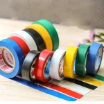 Color Electrical Tape PVC Wear resistant Flame Retardant Lead free Insulating Waterproof Eletrician White Black (New)