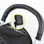 Baby Stroller Leather Handle Covers Trolley Armrest Protective Case Baby Cart Zipper Protector (New)