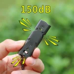 150DB Double Tube High frequency High Decibel Survival Whistle Outdoor Rescue Steel Metal Survie (New)